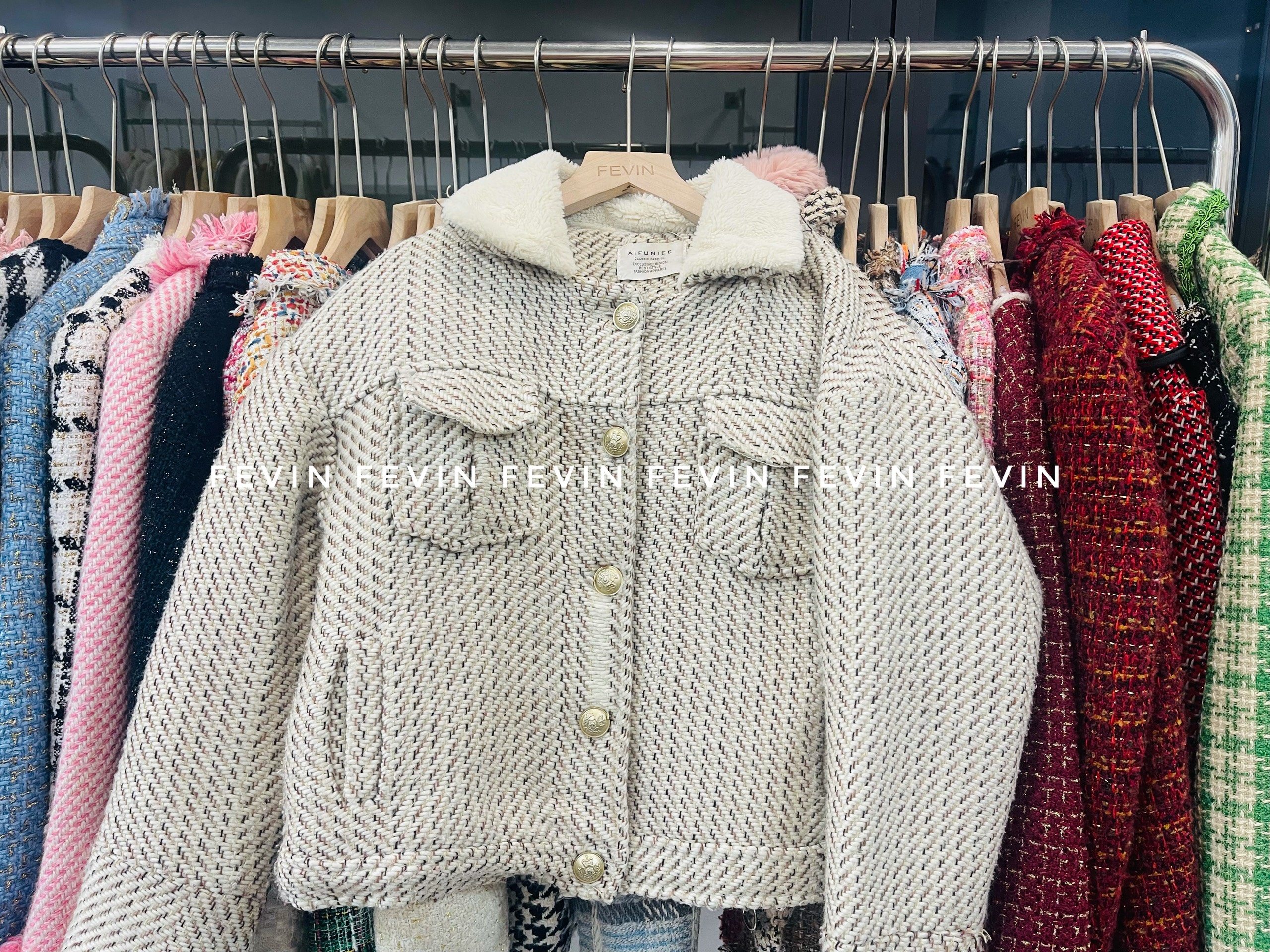 Áo Khoác Vải Dạ Tweed Hàn Quốc - Tổng kho hàng thùng Miền Bắc
