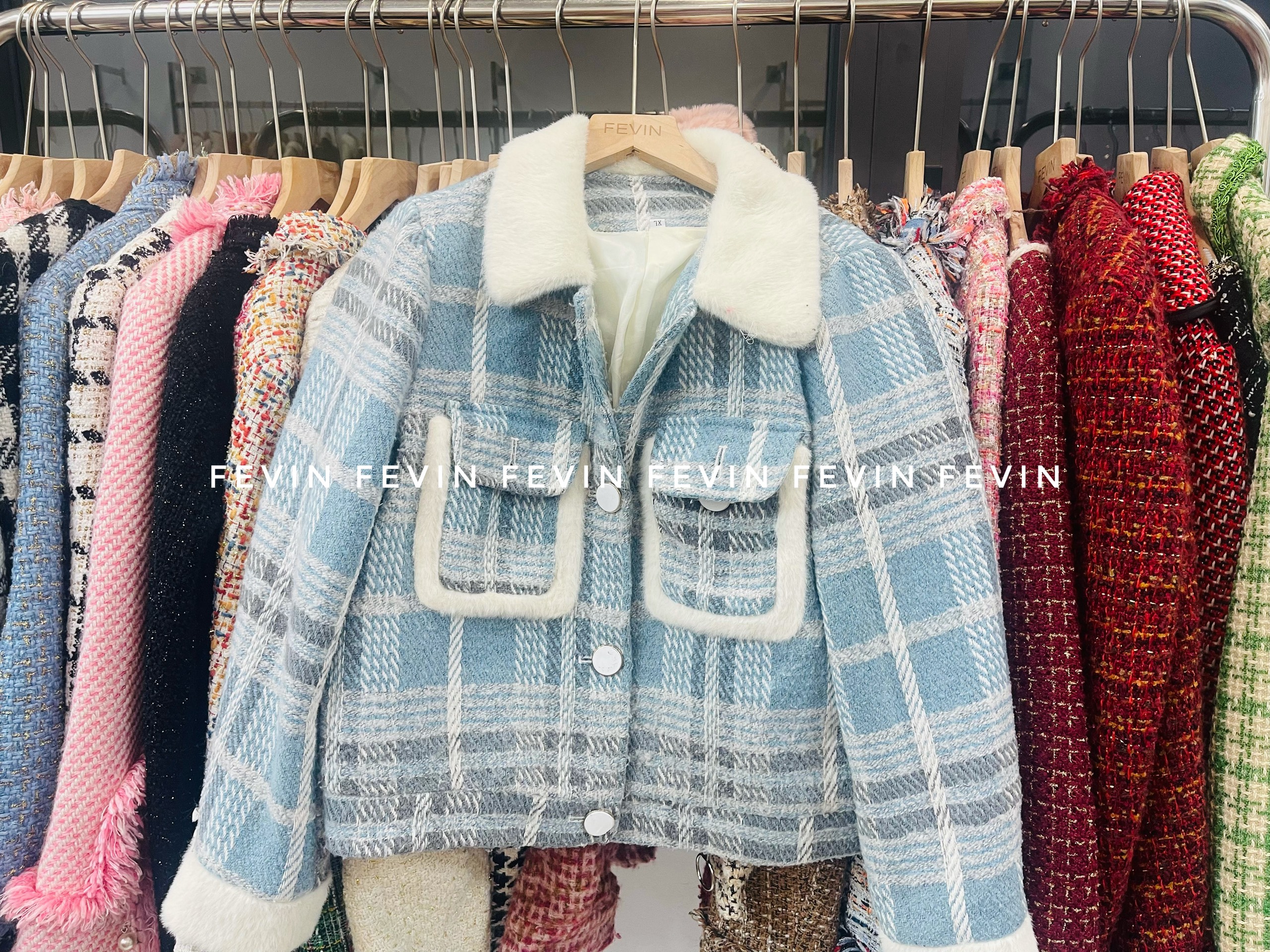 Áo Khoác Vải Dạ Tweed Hàn Quốc - Tổng kho hàng thùng Miền Bắc